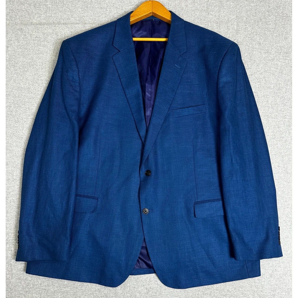 Jos A Bank Blazer Mens 52 Long Blue Comfort Stretch Traditional